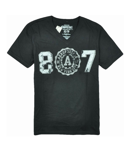 Aeropostale Mens Aero 8 A 7 Graphic T-Shirt black XS