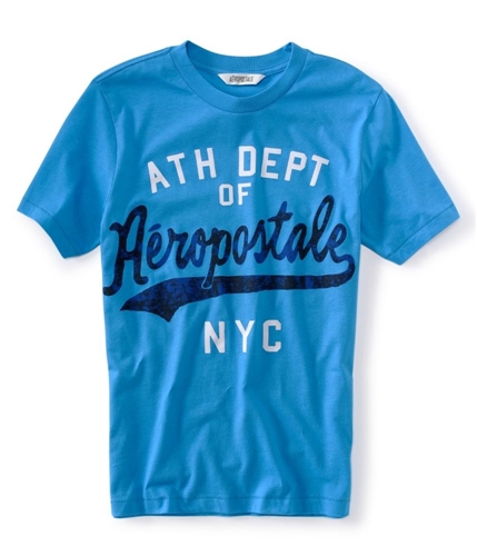 Aeropostale Mens Athletic Dept Nyc Graphic T-Shirt ltblue XS