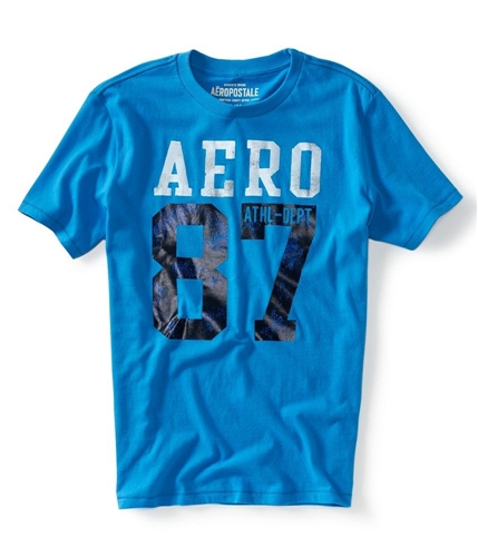 Aeropostale Mens Ny Ath Dept Graphic T-Shirt lightblue XS