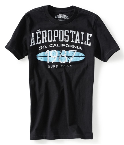 Aeropostale Mens Surf Team 1987 Graphic T-Shirt black XS