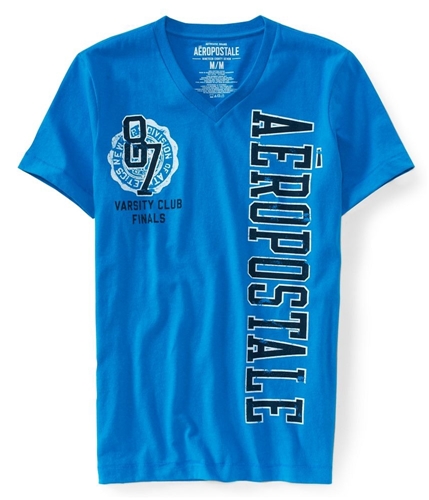 Aeropostale Mens V-neck Varsity Club Finals Graphic T-Shirt 416 XS