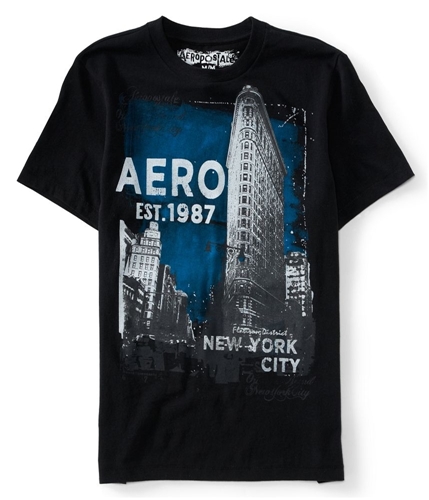 Aeropostale Mens Nyc Fashion Dist. Graphic T-Shirt 1 S