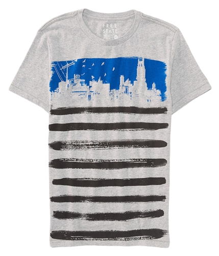 Aeropostale Mens Free State City Stripe Graphic T-Shirt 52 XS