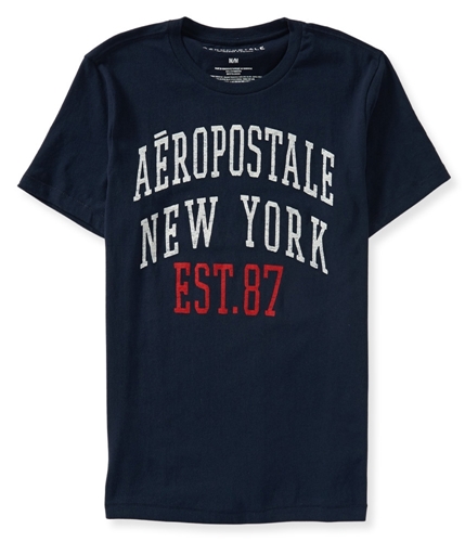 Aeropostale Mens Curved Logo Graphic T-Shirt 437 XS