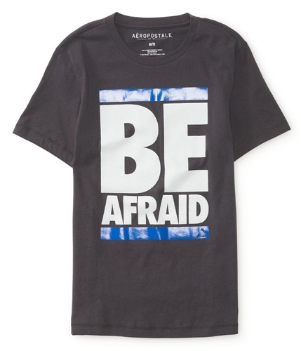 Aeropostale Mens Be Afraid Graphic T-Shirt 8 S
