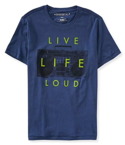 Aeropostale Mens Live Life Loud Graphic T-Shirt 15 XS
