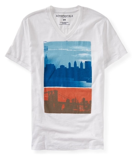 Aeropostale Mens NYC Cityscape Graphic T-Shirt 102 XS