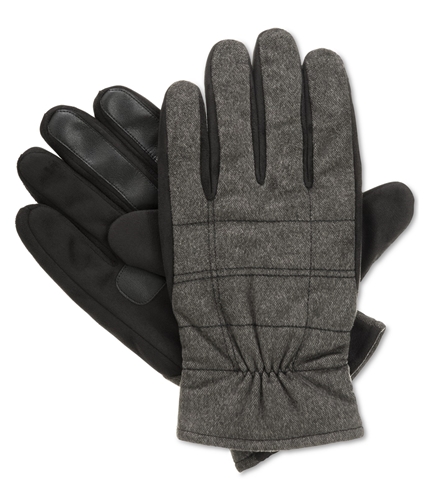 Isotoner Mens Tweed Gloves blk M