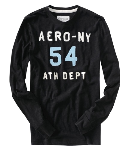 Aeropostale Mens #54 Athletic Dept Graphic T-Shirt black XS