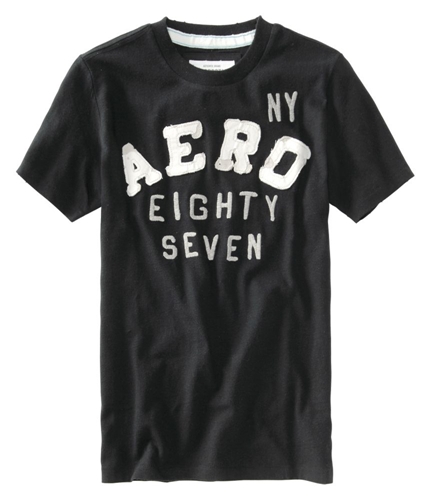 Aeropostale Mens Ny Aero Graphic T-Shirt black XS