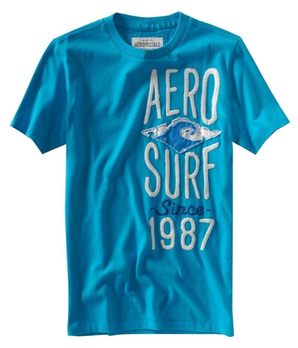 Aeropostale Mens Aero Surf Graphic T-Shirt curacaoaqua XS