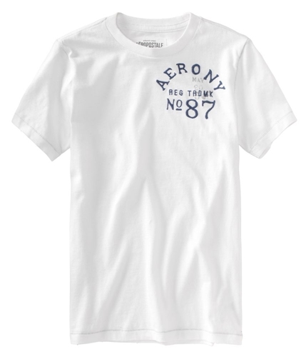 Aeropostale Mens No 8 Embroidered Graphic T-Shirt bleachwhite XS