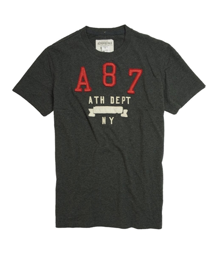 Aeropostale Mens A 8 7 Graphic T-Shirt charcoa L