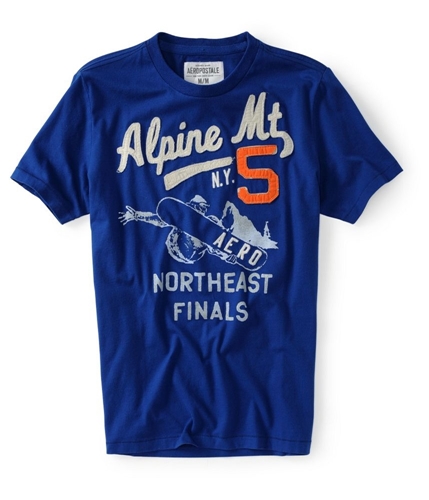 Aeropostale Mens Alpine Mt Graphic T-Shirt ultramablue XS