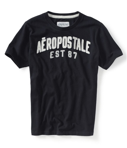 Aeropostale Mens Est 87 Graphic T-Shirt black S
