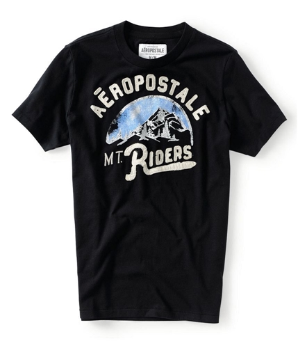Aeropostale Mens Mt Riders Graphic T-Shirt black XS