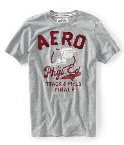 Aeropostale Mens Aero Track & Field Graphic T-Shirt lththr S