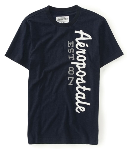 Aeropostale Mens Est 1987 Vertical Embellished T-Shirt 437 XS