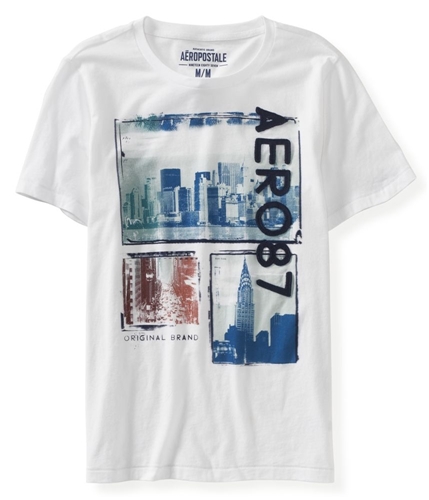 Aeropostale Mens Cityscape Embellished T-Shirt 102 L