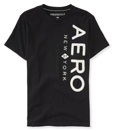 Aeropostale Mens Vertical Logo Embellished T-Shirt 001 XS