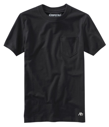 Aeropostale Mens A87 Pocket Graphic T-Shirt black XS