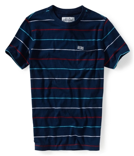 Aeropostale Mens Stripe Pocket Graphic T-Shirt 413 XS