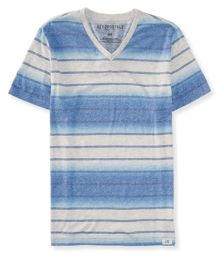 Aeropostale Mens Striped V Neck Graphic T-Shirt 041 XL