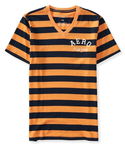 Aeropostale Mens Striped New York Embellished T-Shirt 839 S