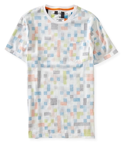 Aeropostale Mens Reverse Block Pocket Graphic T-Shirt 102 XS