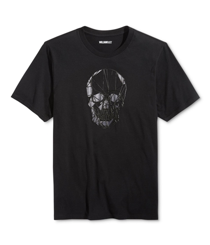 William Rast Mens Skull Head Graphic T-Shirt jetblack S