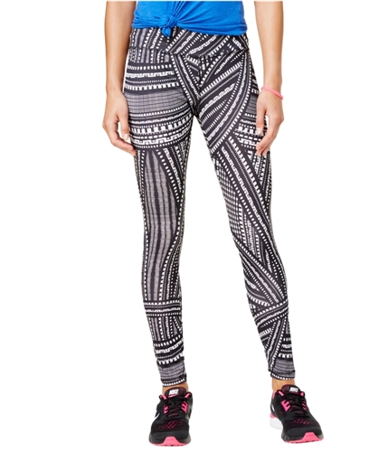 energie Womens Jacey Printed Compression Athletic Pants caviar XS/27