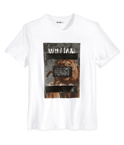 William Rast Mens Jungle King Graphic T-Shirt white S