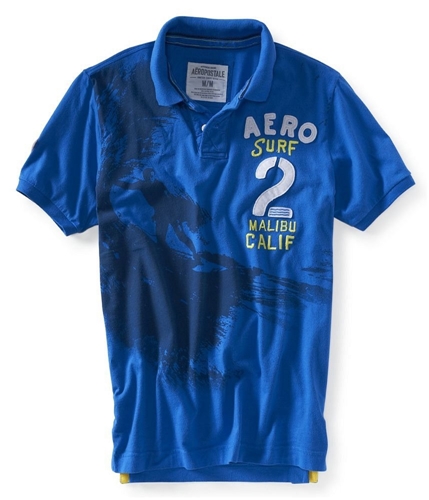 Aeropostale Mens Aerourf 2 Rugby Polo Shirt 793 XS