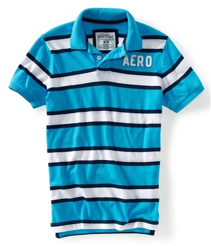 Aeropostale Mens Aero Stripe Rugby Polo Shirt 457 XS