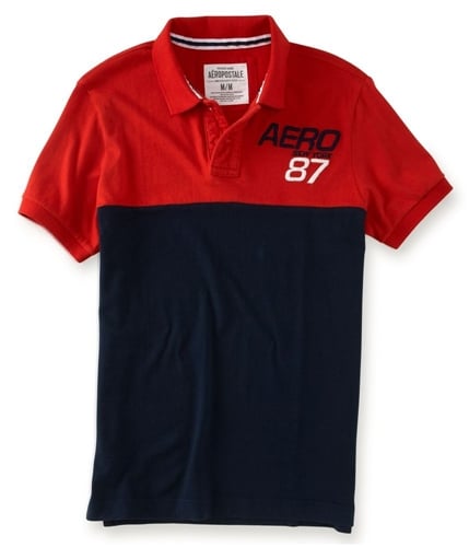 Aeropostale Mens Slantttering Rugby Polo Shirt 829 XS