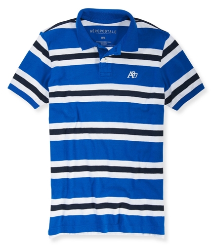 Aeropostale Mens A87 Striped Rugby Polo Shirt 433 XS