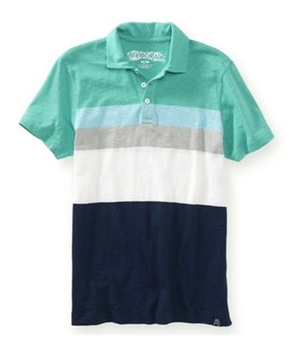 Aeropostale Mens Colorblock Rugby Polo Shirt 122 XS