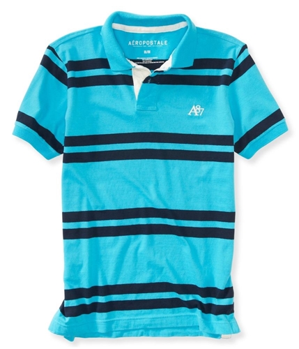 Aeropostale Mens Striped Rugby Polo Shirt 462 XS
