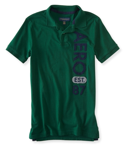Aeropostale Mens Vert Logo Rugby Polo Shirt 380 XS
