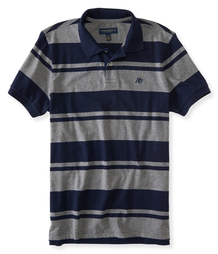 Aeropostale Mens A87 Striped Rugby Polo Shirt 404 XS