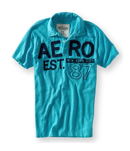 Aeropostale Mens Aero Reg. Trademark Rugby Polo Shirt 118 XS