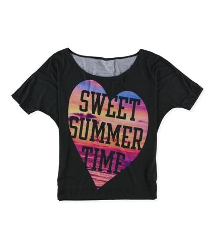 Aeropostale Womens Sweet Summertime Graphic T-Shirt gray L
