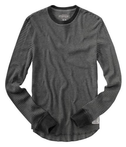 Aeropostale Mens Thermal Knit Sweater mediumgray 2XL
