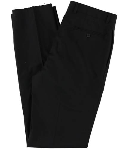 Alfani Mens Solid Dress Pants Slacks black 32/Unfinished
