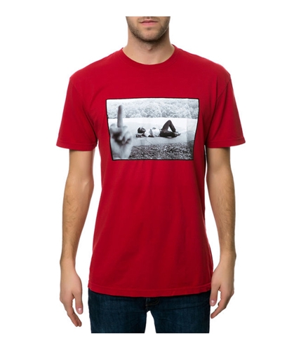 Emerica. Mens The Leo Middle Finger Graphic T-Shirt red M