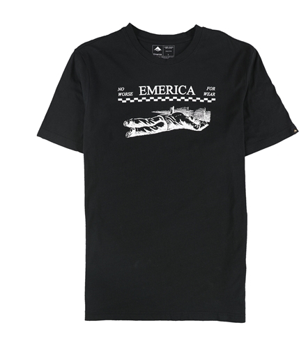 Emerica. Mens Hit The Ground Graphic T-Shirt black L