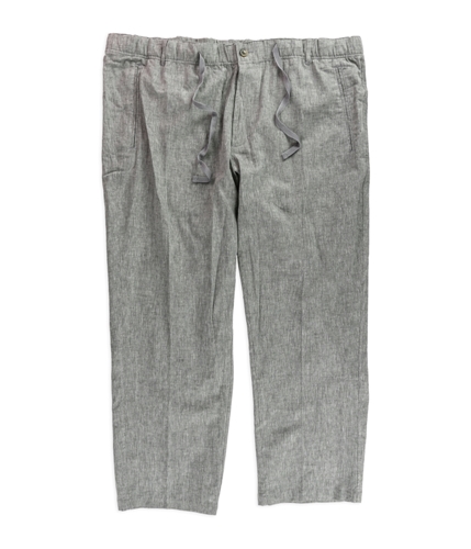 Tasso Elba Mens Linen Casual Trouser Pants grey Big 2X/31