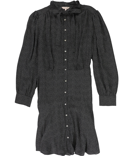 Rebecca Taylor Womens Sprinkle-Dot Shirt Dress black 8