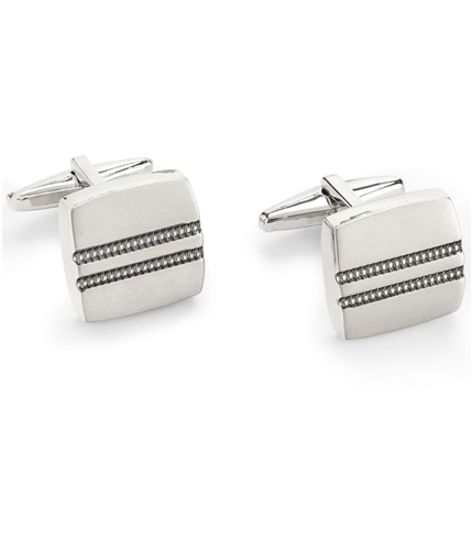 Kenneth Cole Mens Tailored Square Shape Cufflinks dkgray One Size