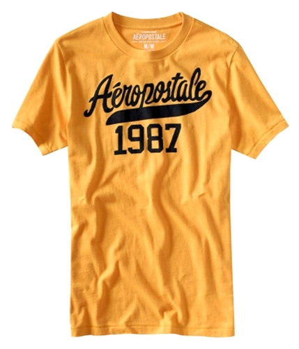 Aeropostale Mens Script 1987 Graphic T-Shirt sundanc XS